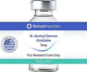 a vial of N-Acetyl Semax Amidate 5mg