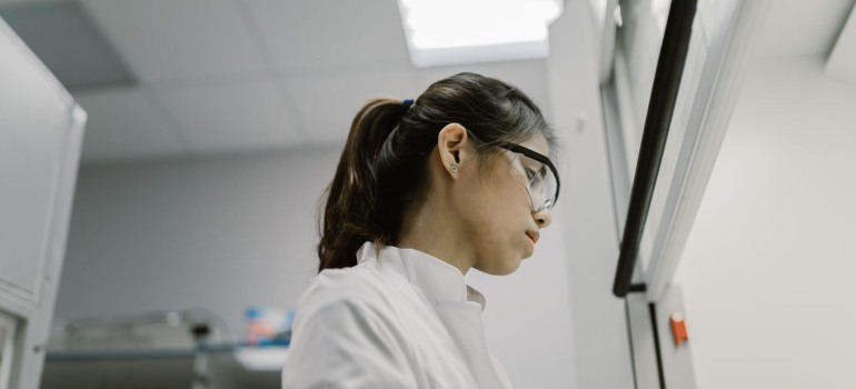 Researcher working in a laboratory